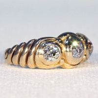Art Nouveau 3 Stone Diamond Ring